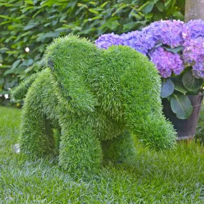 Produktbild von AniPlants, Grasfigur, "Elefant", stehend, Gartendeko, 35cm