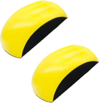 Produktbild von 2x Trade-Shop Klett Schleifklotz / Schleifblock / Handschleifblock für 125mm Schleifscheiben Exzenterscheiben Schleifteller mit Klettverschluss