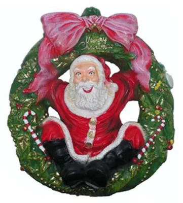 Image de Décoration de porte Couronne Décoration Noël Couronnes de Noël Déco 110cm Nouveau