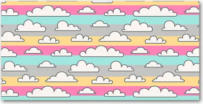 Produktbild von Tulup® Glas-Bild - 100x50 -Wandkunst - Wandbild hinter gehärtetem Sicherheitsglas  - Kinderzimmer - Wolke - Mehrfarbig