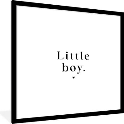 Produktbild von MuchoWow® Gerahmtes Poster Kinder - Sprichwörter - Kleiner Junge - Zitate - Jungen 40x40 cm - Poster mit Schwarzem Bilderrahmen Wandposter Rahmen Foto Bilder - Poster - Plakat im Rahmen