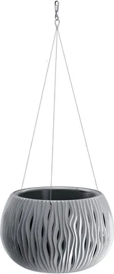 Obrázok produktu pre Kvetináč SANDY BOWL 29cm s oceľovým lankom- šedý kameň