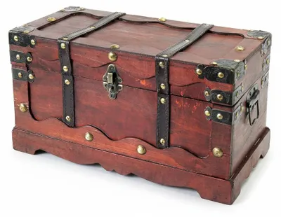 Produktbild von Dripio - Holzschatzkiste - Mit Schloss - Vintage-Stil, KI-generiertes Bild