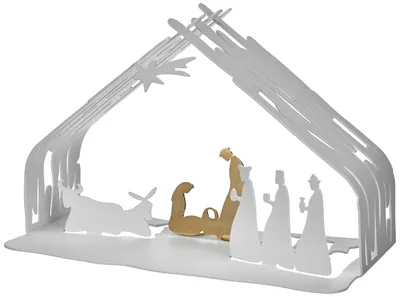 Design-Krippe Bark Crib BM09 W, weiß, 23x13x10 cm