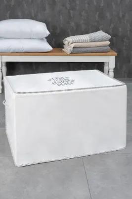 Zdjęcie produktu dla Evila Originals, Serilda- DRL1319, Biały, Kosze na pranie, 75 cm x 45 cm, 100% POLIPROPYLENU