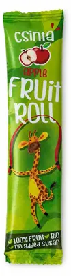 PRZEKĄSKA ROLL JABŁKO BEZ DODATKU CUKRÓW BEZGLUTENOWA BIO 12 g - CSINTA