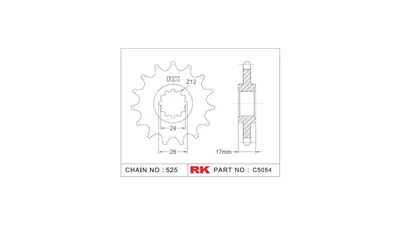 Produktbild von Rk-Ritzel 525 15z Standard