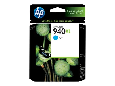 Produktbild von HP 940XL Cyan Original Druckerpatrone mit hoher Reichweite, Hohe (XL-) Ausbeute, Cyan, 1 Stück(e), 1400 Seiten