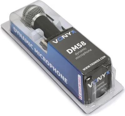 Zdjęcie produktu dla Vonyx DM58, Mikrofon studyjny, 50 - 16000 Hz, Przewodowa, 5 m, Szary, Kopolimer akrylonitrylo-butadieno-styrenowy (ABS)