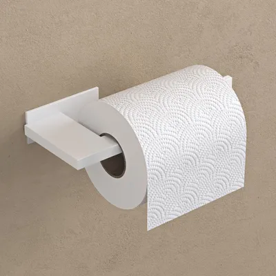 Produktbild von doporro Toilettenpapierhalter selbstklebend, Klopapierhalter aus Edelstahl ohne Bohren, Klorollenhalter für Badezimmer, Matt Weiß Lino-03