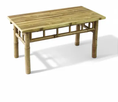 Obrázek produktu pro Hnědý obdélníkový konferenční stolek z bambusu, 90 x 45 x 45 cm, moderní styl Aviaton 90