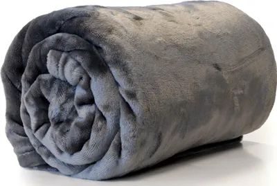 Image de Unique Living Plaid/couverture - polaire - gris foncé - 130 x 180 cm
