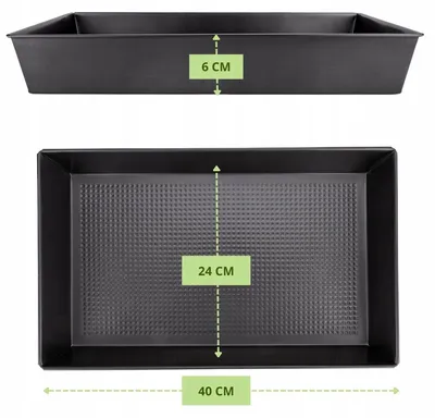 Produktbild von Backform für Kuchen, Aufläufe und Lasagne – Backblech 39,7 x 23,7 x 6 cm – KAMILLE