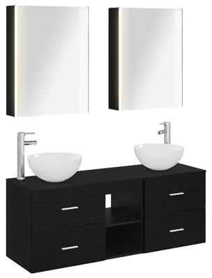 Imagen del producto de vidaXL Juego de muebles de baño, 5 piezas, roble