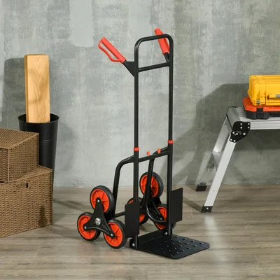Produktbild von Sweiko  Treppensteiger 120 kg Sackkarre Transportkarre Griff höhenverstellbar Klappbar Stahl 45 x 60 x 109 cm