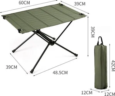 Produktbild von Famanu Campingtafel - Faltbar, Tragbar, Modernes Design - Grün