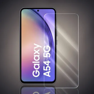 Produktbild von Panzer Folie für Samsung Galaxy A54 5G Echt Glas Displayschutzfolie Transparent Glasfolie 9H Härtegrad Schutzglasfolie