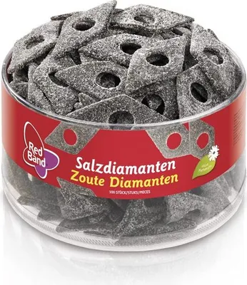Produktbild von Red Band Salzdiamanten Lakritz 100 Stück, 1150g