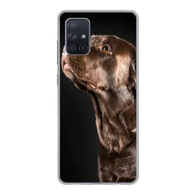Produktbild von MuchoWow® Handyhülle Schutzhülle Hülle für Samsung Galaxy A51 5G Hund - Braun - Porträt Silikon Softcase Handy Hülle - Abbildung