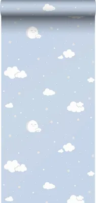 Zdjęcie produktu dla Sanders & Sanders Tapeta chmury niebieskimIbiałym - 640557 - 53 cm x 10 m