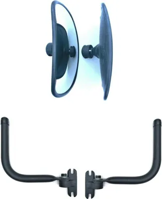 Produktbild von 2x Außenspiegel 255x155 ř15-28 R300 Weitwinkelspiegel mit Spiegelhalter Spiegelarm SET