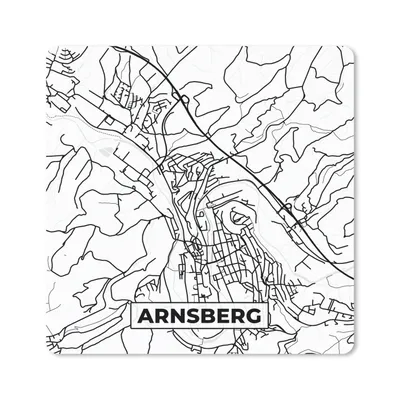 Produktbild von MuchoWow® Mauspad Mousepad Arnsberg - Karte - Stadtplan 20x20 cm - Mousepads - Maus Mat - Pad - Mausunterlage - Desk Mat - Bureauartikeln