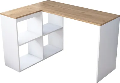 Obrázek produktu pro HELLEN rohový psací stůl, dub/bílá