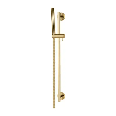 Image de Ensemble de douche, colonne de douche, système de douche, kit de douche, avec douchette à main, barre de douche, colonne de douche dorée, MICROPHONE
