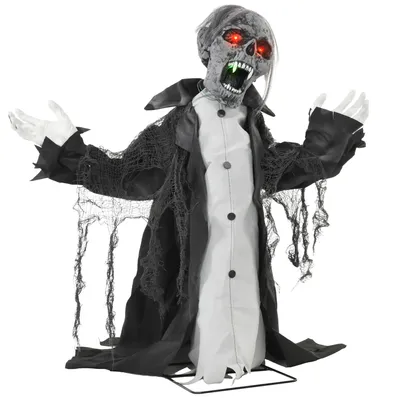 Produktbild von Halloweendeko, Skelett/Zombie, beweglich, Bewegungssensor, LEDs & Sounds, 75 cm