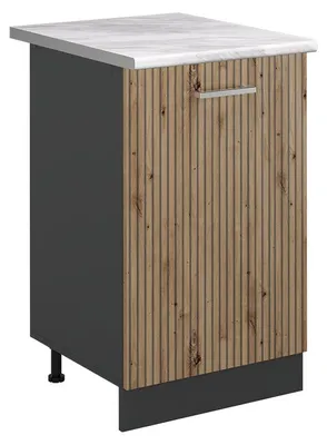 Zdjęcie produktu dla Szafki kuchenne Vicco R-Line Dąb artisan/Antracyt 50 cm blat roboczy Marmur, Model 70194