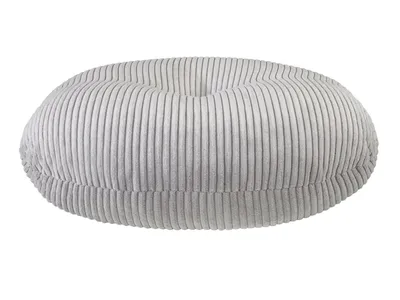 Produktbild von Rundes Bodenkissen aus Kord | grau | Ø 105 cm | Höhe: 25 cm | XDREAM | Pouf | Sitzkissen | Yogakissen