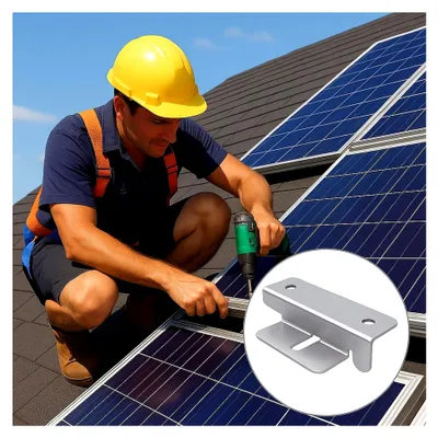 Produktbild von Halterung für Solarmodule, 8er-Pack Schwarz