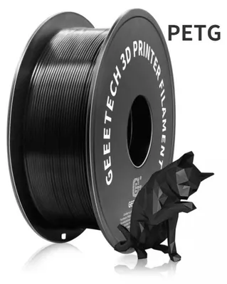 Obrázek produktu pro Filament pro 3D tiskárny – PETG – průměr 1,75 mm – hmotnost 1 kg – vakuově balené – černé