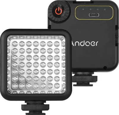 Zdjęcie produktu dla Andoer IR49S Mini lampka noktowizyjna IR Lampka fotograficzna na podczerwień do kamery wideo Wbudowany akumulator z 3 mocowaniami do nagrywania vlogów