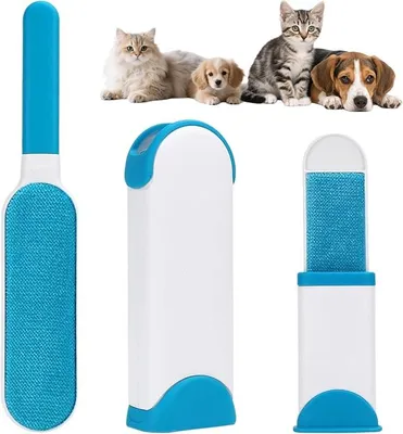 Produktbild von PolkaHome® Tierhaarentferner & Fusselbürste, selbstreinigend, wiederverwendbar, für Sofa, Kleidung & Auto, 2-teilig