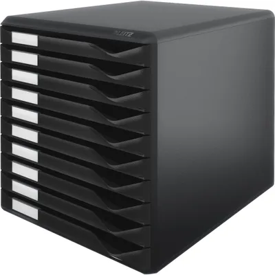 Immagine prodotto di Leitz 5294-00-95 5294 Schubladenset Formular-Set - A4/C4, 10 geschlossene Schubladen, schwarz/schwarz