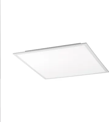 A square LED panel light with a thin gray frame, shown from a slightly elevated angle against a white background.