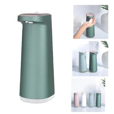 Produktbild von Seifenspender, Spülmittelspender, automatisch, 450 ml, USB wiederaufladbar, IPX4, dunkelgrün