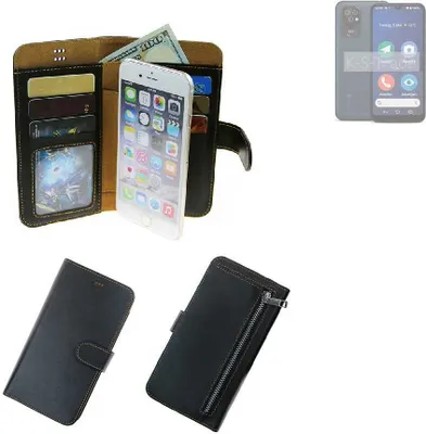 Produktbild von K-S-Trade Schutz Hülle kompatibel mit Doro 8200 Klapphülle Case Phone cover Slim Handytasche Handy Hülle schwarz aus Kunstleder (1 Stk)