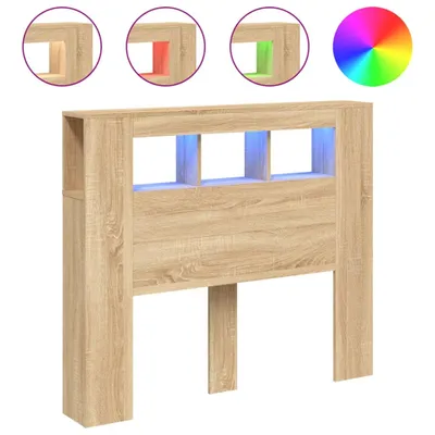 Obrázok produktu pre vidaXL LED čelo postele Sonoma dub 120x18,5x103,5 cm materiál na báze dreva