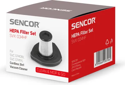 Produktbild von SENCOR SVX 034HF Sada HEPA filtru pro SVC 074x, příslušenství k bezšňůrovému vysavači s mopem 3 v 1 se systémem cyklónové filtrace HEPA