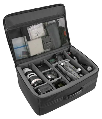 Zdjęcie produktu dla Torba organizer na aparat fotograficzny - 50,6 x 23,0 x 35,6 cm - Czarny - Wyjmowane przegrody