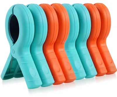 Strandslepen Clips, 48 Stück, bunt, 8×5×3 cm