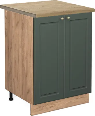 Produktbild von Küchenunterschrank Vicco Fame-Line Grün-Gold Landhaus 60 cm , AP Eiche, Model 45500