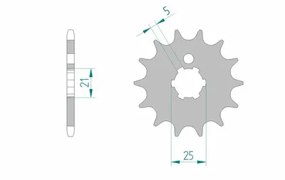 Immagine prodotto di Ingranaggio Anteriore Per Moto, In Acciaio
