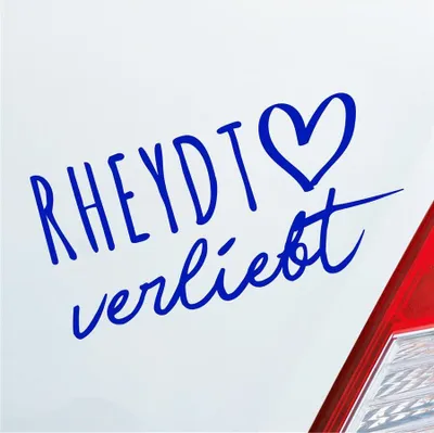 Produktbild von Auto Aufkleber Rheydt verliebt Herz Stadt Heimat Liebe Car 19x10 cm Dunkelblau Sticker Heckscheibenaufkleber