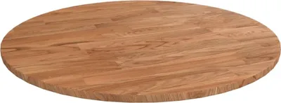 Produktbild von Runde Tischplatte Hellbraun Ø40x1,5 cm Behandeltes Eichenholz