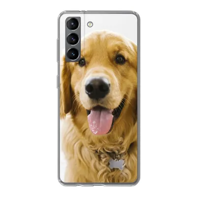 Produktbild von MuchoWow® Handyhülle Schutzhülle Hülle für Samsung Galaxy S21 Porträt eines superschönen Golden Retrievers Silikon Softcase Handy Hülle - Softcase