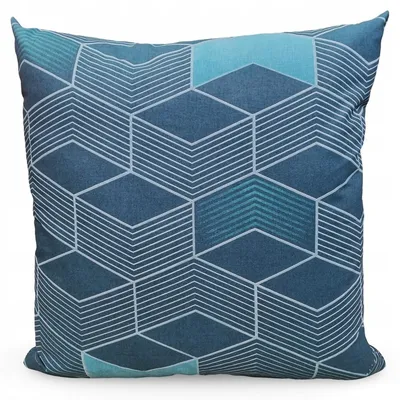 Obrázok produktu pre Ventilátorový bavlnený obliečka na vankúš 40x40 cm, geometrický vzor