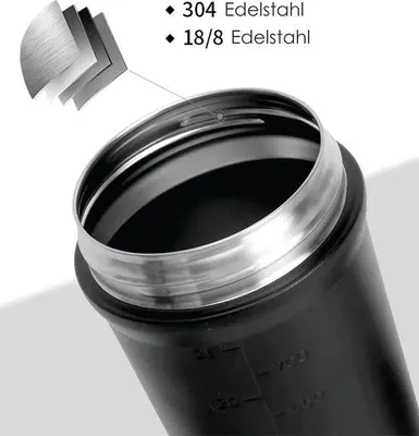 Produktbild von Edelstahl-Shaker 750ml, BPA-frei, leckdicht, schwarz